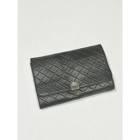 Bh Cosmetics Handbags - BH Cosmetics Women's Black Leather Clutch Makeup Brush Roll Bag